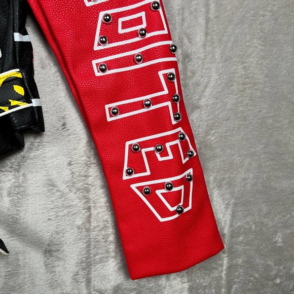 RARE AZALEA WANG Punk Rock Star Tiger Moto Jacket Exploited Veni Vidi Vici sz M - Picture 3 of 6